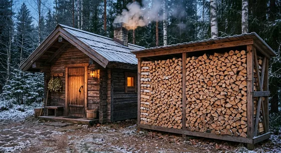 Укладка дров в Жуковском, улица Речная, 38
